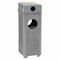 Global Industrial Square Outdoor Can, Gray, Steel, 10-1/4 in 238240GY - alternate 1